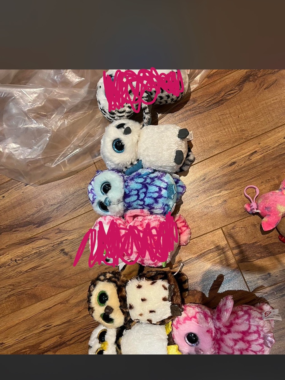 Ty Plush Beanie Boos Owl Lot